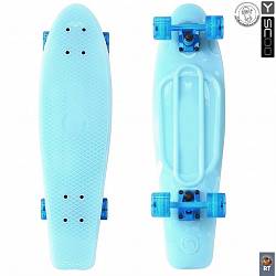 Скейтборд виниловый Y-Scoo Big Fishskateboard Glow 27" 402E-B с сумкой, голубой (RT, 5940rt) - миниатюра